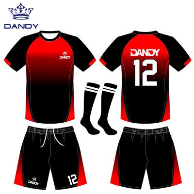 China Breathable Hot Sale Netting Mens Soccer Jerseys Custom Set Boys for sale