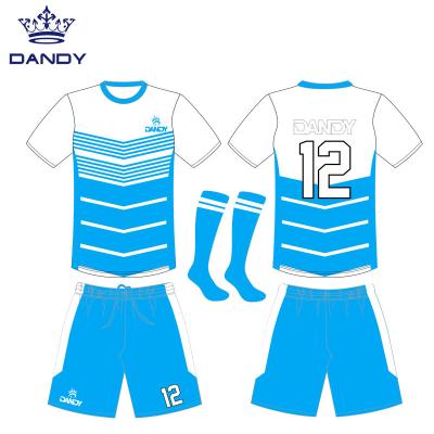 China Sets Wholesale Breathable Custom Made Sublimation Soccer Jersey Soccer Team Equipment for sale