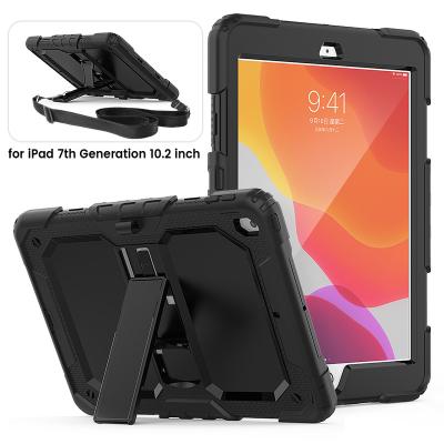 China Shockproof Rainproof Dustproof Cover For iPad 10.2 Case Cover Silicone Shockproof Cover For iPad 7th Gen Case With Shoulder Belt for sale