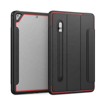 China Auto-sleep Ultra Thin Shockproof Magnetic Light Weight Factory Direct Supply 2 In 1 PU Leather Case For iPad 6 Acrylic Back Cover 2018 for sale