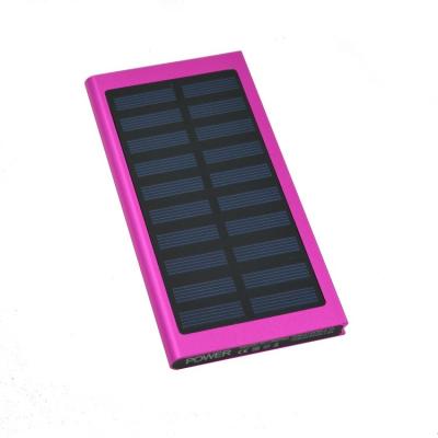 China 2021 Fast Power Bank Solar Power Bank 8000mah Mobile Phone Support Charging Charger LED Portable External Battery for sale