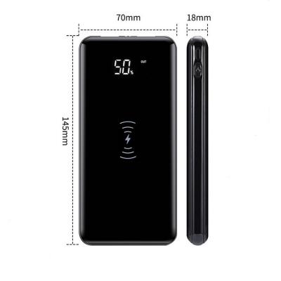 China New Arrival Ultra Thin Fast Charging Support Wireless Power Bank With LED Torch At Cheap Price for sale