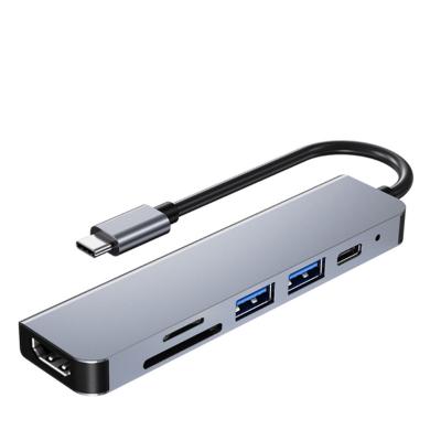 China 12.5cm OD 4.5mm Type-C 6 quality assurance line in 1 docking station usb hub for sale