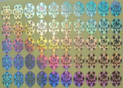 China Rainbow Color Security Hologram Sticker , Custom Vinyl Decals Stickers for sale