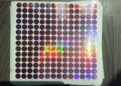 China Gold Security Silvery Anti Counterfeit Label , 3D Hologram Stickers PET Film Material for sale