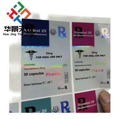 China Dianabol Label Sticker Hologram Medical Pharmaceutical Product Label for sale