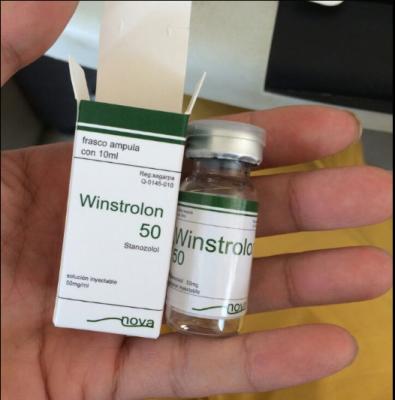 China Winstrolon 50 10mlm  Injection Oil Labels And Boxes 10ml Vial Box Paper Packaging for sale