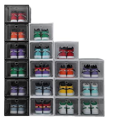 China Wholesale Stackable Jumbo Clear Acrylic Shoe Box Viable With Stackable Plastic Sneaker Shoe Storage Custom Made for sale