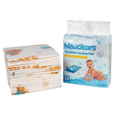 China Sustainable Portable Newborn Baby Diaper Diaper Changing Mattress Infant Contoured Waterproof Under Pads for sale