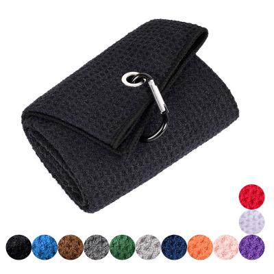 China High Quality Waffle QUICK DRY Waffle Golf Towel / Microfiber Gym Towel for sale