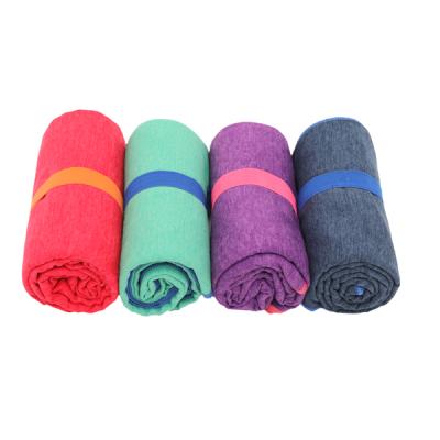 China NEW QUICK DRY Microfiber Suede Double Color Microfiber Suede Towel With Mesh Bag for sale