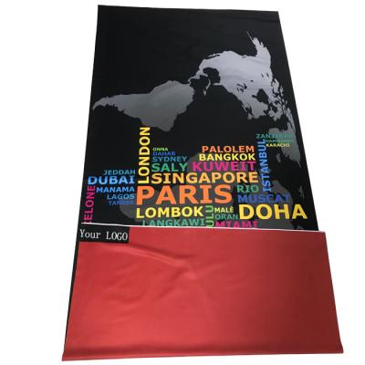 China Compressed Double Side Custom Sand Microfiber Digital Printed Free Beach Towel for sale