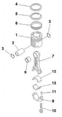 China Excavator Engine Piston 6152-32-2510, PC400-7 Parts Engine Piston for sale