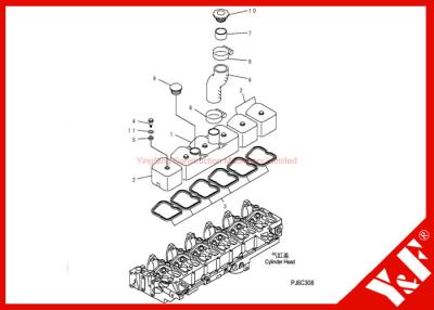 China Komatsu Excavator Parts PC200-7 6732-11-8181 GASKET 6130-12-8720 HOSE 6130-12-8610 CAP 6D102 Engine for sale