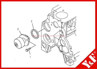 China KOMATSU-Bagger der Maschinen-6D102 zerteilt PC200-7 6735-61-1502 Wasser-Pumpen-Versammlung zu verkaufen