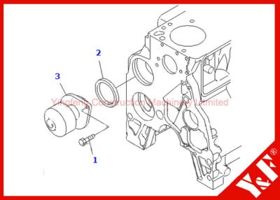 China Lärmarmer Bagger zerteilt Wasser-Pumpen-Zus 6735-61-1501 6735-61-1502 zu verkaufen