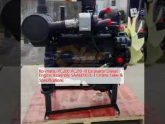 Ko-matsu PC200 PC210 -8 Excavator Diesel Engine Assembly SAA6D107E-1 Online Sales & Specifications