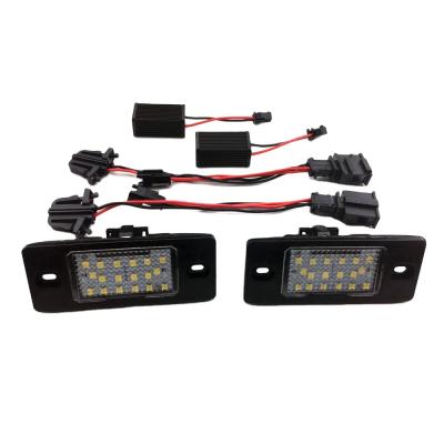 China Aluminum + PC LED Rear License Plate Light For VW Golf5 Passat Tiguan Touareg and Porsche for sale