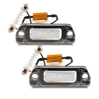 China Aluminum + PC For Benz ML Class W163 55 AMG 230 270 400 430 550 GL 320 350 420 450 R 280 Led License Number Plate Light 300 320 350 Tag Lamp for sale