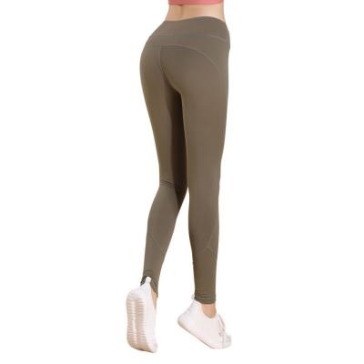 China New Breathable Sports Fitness Tight Thin Breathable Elastic Yoga Fishing Pants Nine-point Running Pants Quick-drying Hip-lifting Pants for sale