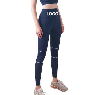 China Breathable Breathable Wear Wome Gym Breathable Crac! slot ! 2Stripes Over The Knee Legging Ruched Pocket Lulu Soft Yoga Leggings With Phone Bum Cheeky Contour Butt Defining for sale