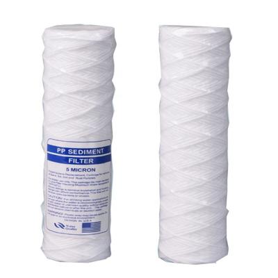 China Eco-friendly Easy Operation Bestseller String Wound Water Filter Element For Sediment Filtration System for sale