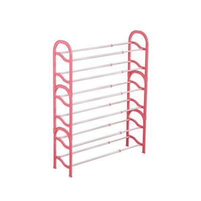 China Bathroom Competitive Price Good Quality 6 Tier Detachable Plastic Metal Rack Shelves Extendable Shoe Racks for sale