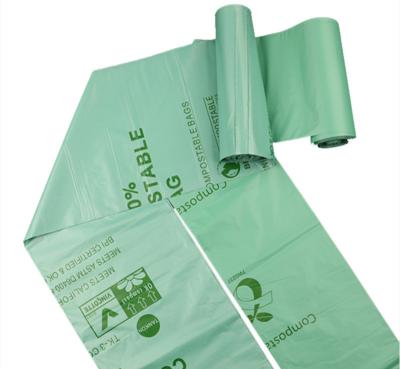 China Biodegradable Compostable Garbage Bags With Strong Tear And Leak Resistant , Recycling Garbage Bags Eco - Friendly For Office Bathroom Diaper Kitchen for sale