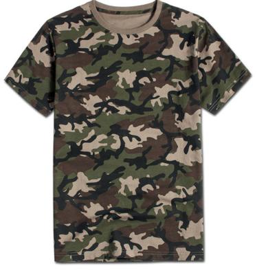 China 100% Cotton Anti-Shrink Camouflage Military O-Neck T-Shirts For Army Work Protection for sale