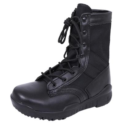 China Cushioning Wholesale Good Quality Breathable Rise Tactical Military Combat Boots Drop Out Black Boot Army Boot Men for sale