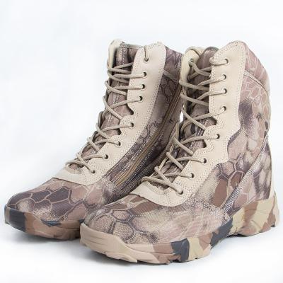 China Cushioning Brand Desert Camouflage Custom Sneakers Rejects Ankle Boots Oxford Textile Military Combat Boots for sale