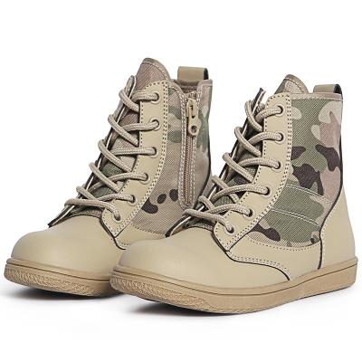 China Children's Vacation Camp Combat Boots Breathable Anti Slip And Wear Resistant Outdoor Training Shoes Desert Boots Parent-child Shoes for sale