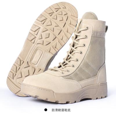 China Military Tactical Combat Leather Outdoor Jungle Boots Anti-skid Work Boots Side Zipper Motorcycle Combat Boots Anti-Skid Rise for sale