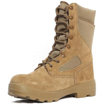 China Damping Genuine Leather Waterproof Hunting Boots Desert Combat Boots Suede Heavy Duty Tactical Military Boots Outdoor Rise Camping for sale