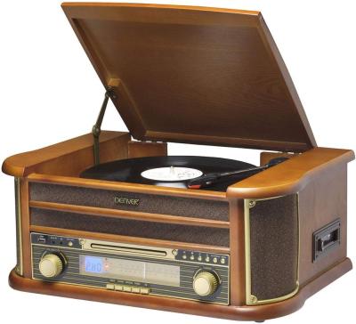 China USB+SD + optioal Portable Wooden Radio +CD+ Cassette Record Player Wooden Cabinet with AM/FM Radio Cassette Player for sale