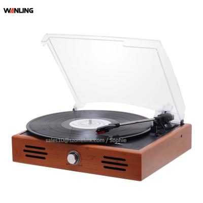 China DC 5V Plug 3 Speed ​​Turntable Player Wooden Vinyl Record Player Wholesale for sale