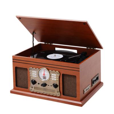 China Retro Old CD+ Cassette Record Player BT Record Players Phono Vinyl Turntable for sale