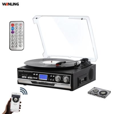 China USB+SD +FM radio + 3 speed antique cassette optioal turn table phonograph with usb cassette convert for sale