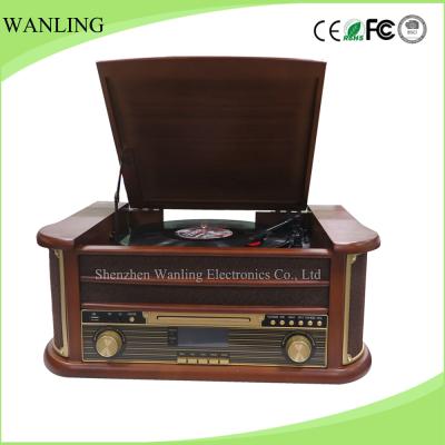 China USB+SD + optioal wooden classic type old fashionable radio +CD+ cassette OEM Europe phonographs for sale