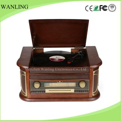 China Modern USB+SD+CD Player CD Jukebox Phonograph Vintage Radio AM FM Radio Record Player for sale