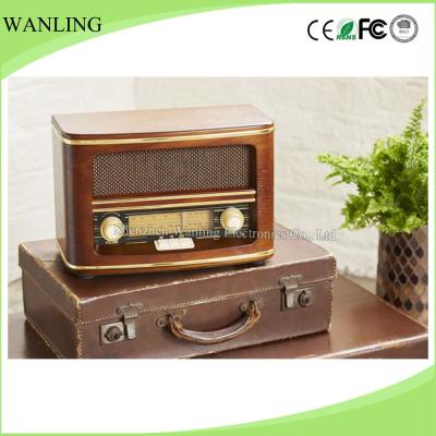 China Classic Design AM FM Wooden Table Radio Retro Cabinet Radio CD Player for sale