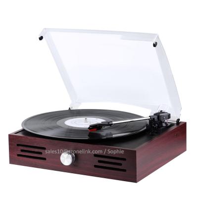 China Antique USB+ Casstee Deck Phonograph With USB Cassette Convert Sound 3 Best Speed ​​Lap Table for sale