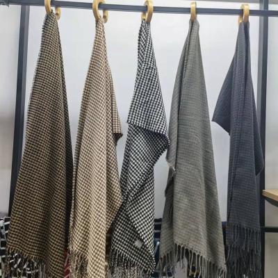 China Soft Smooth Feeling The Latest Women's Faux Cashmere Long Beard Tassel Couple Scarf Winter Long Warm Scarf High Quality Custom Scarves for sale