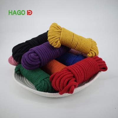 China HAGO Custom 100% Cotton Waist Rope Corda Macrame Strand Twisted Macrame Rope For Wall Hanging Plant Hangers Opens Pet Toys for sale