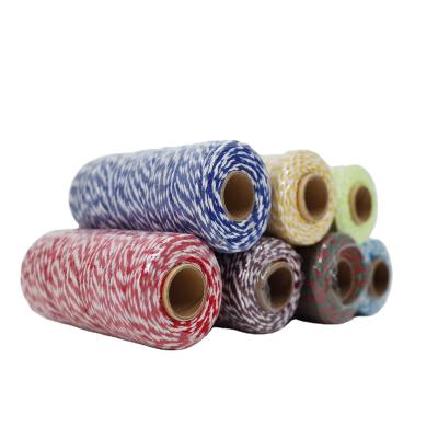 China 100% Natural Macrame Chilli Color Cotton Twine Macrame Rope Multi Color Cotton Macrame Rope Cotton Twine For Sale for sale