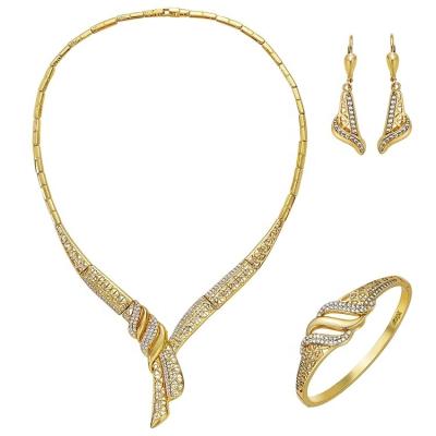 China AEI CLASSIC Arabic 4 Piece Jewelry Set Cubic Zirconia Bridal Jewelry Set Snake Necklace For Women for sale