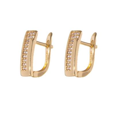 China CLASSIC IEAR earrings supplier 18K gold plated brass huggies earrings earrings women jewelry for sale