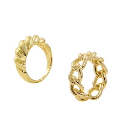 China Wholesale Custom Mens Rings IEAR 18k Gold CLASSIC Twist Ring Gold Rings for sale