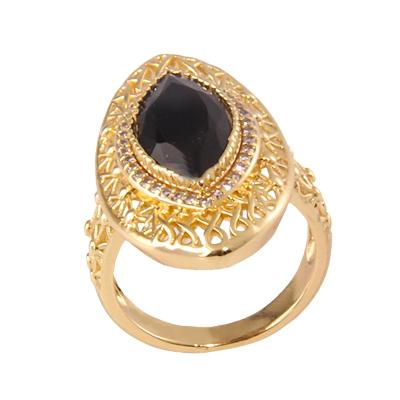 China IEAR FASHIONABLE High Quality Black Gem Ring Eye Ring Black Devil Rings for sale