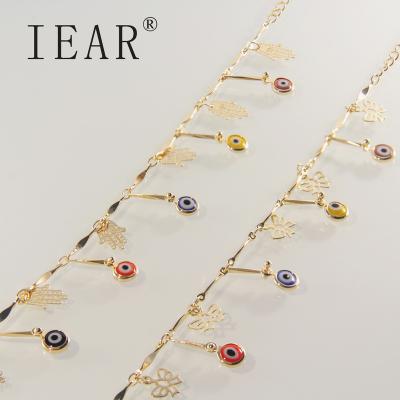 China IEAR Trendy Gold Plated Jewelry Suppliers Anklets Watch Anklet Bracelet Gold Plated Sassy Anklets 18K Women for sale